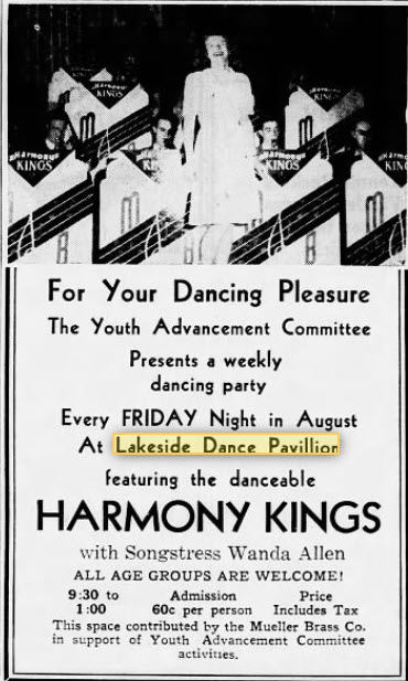 Lakeside Pavillion - Aug 1944 Ad